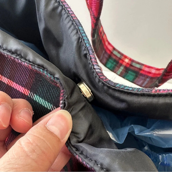 NWT Victoria's Secret Holiday Christmas Plaid Fleece-Trim Tote Bag - Picture 13 of 14